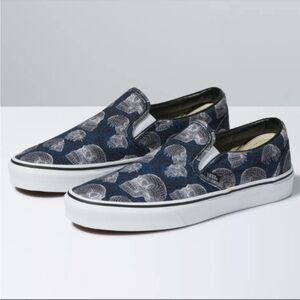 Vans Wireframe Skulls Classic Slip On Sneaker Size 6.5 Women